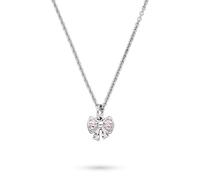 s.Oliver Halskette Mädchen - 925er Silber mit Zirkoniasteinen - Silber - Ankerkette verstellbar 40 cm - wasserfest & hautfreundlich