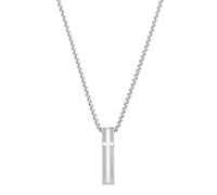 s.Oliver Halskette Edelstahl Herren Halsschmuck, 50+5 cm, Silber, Kreuz, Kommt in Schmuck Geschenk Box, 2031524