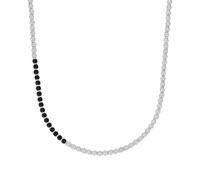 Edelstahlkette S.OLIVER "2036858" Halsketten Gr. Edelstahl, Länge: 60 cm, schwarz (edelstahlfarben, schwarz) Herren Edelstahlketten Edelstahl (97925654-0)