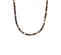 s.Oliver Jungen Halskette 2039723 Achatkugeln, Edelstahl IP Gun