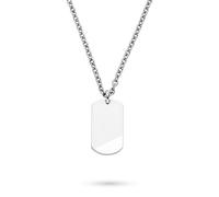 s.Oliver Halskette Jungen - Edelstahl - Silber - Ankerkette verstellbar 43 cm - wasserfest & hautfreundlich