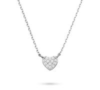 s.Oliver Halskette Mädchen - 925er Silber mit Zirkoniasteinen - Silber - Ankerkette verstellbar 36 cm - wasserfest & hautfreundlich