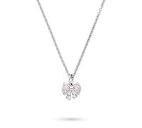 s.Oliver Halskette Mädchen - 925er Silber mit Zirkoniasteinen - Silber - Ankerkette verstellbar 40 cm - wasserfest & hautfreundlich