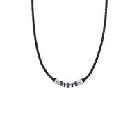 s.Oliver - Halskette schwarz | silber - Gr. - 50