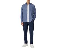 Regular Fit: Gemustertes Langarmhemd mit Brusttasche 3XL blau 2168125.55K8.3XL