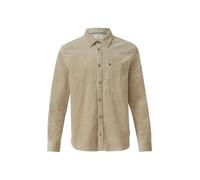 Langarmhemd S.OLIVER "CORD", Herren, Gr. L, N-Gr, mid beige, Cord, Obermaterial: 98% Baumwolle, 2% Elasthan, Strukturmuster, unifarben, regular fit normal, Manschette, Hemden, mit Brust Tasche (851951