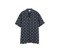 Strukturierte Baumwollhemd mit All-over-Print 4XL blau|beige 2182209.59A7.4XL