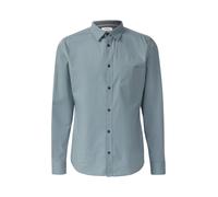 s.Oliver Hemd Slim Fit Fein gemustert Baumwolle Kentkragen Blau 3XL