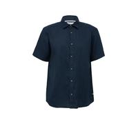 s.Oliver Hemd Regular Fit – 100% Leinen, kurze Ärmel – Tiefblau L