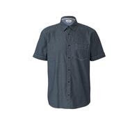 Regular Fit: Strukturiertes Kurzarmhemd mit Kontrastnähten L blau 2169375.59K0.L