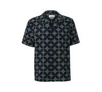 s.Oliver Hemd Resort Fit – Strukturiertes Baumwollhemd mit All-over-Print, L Blau