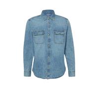 Jeanshemd S.OLIVER, Herren, Gr. S, N-Gr, blau, Denim/Jeans, Obermaterial: 100% Baumwolle, unifarben, regular fit hüftbedeckend, Manschette, Hemden Jeanshemd, mit Brusttaschen und aus reiner Baumwolle 