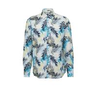 Regular Fit: Leinenhemd mit All-over-Print XL blau 2164898.53A2.XL