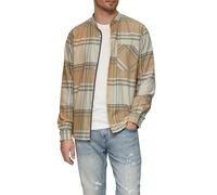 Regular Fit: Softes Karohemd mit Stehkragen M braun|mehrfarbig