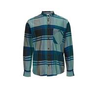 s.Oliver Regular Fit: Softes Karohemd mit Stehkragen Petrol S