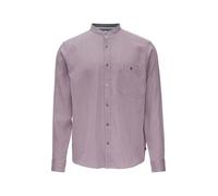 Regular Fit: Hemd mit Stehkragen und Strukurmuster M lila