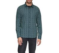 Slim Fit: Gemustertes Hemd mit Kentkragen XL Blau