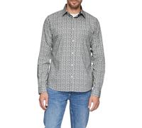 Gemustertes Hemd im Slim Fit XXL mehrfarbig|weiß