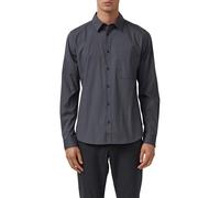 s.Oliver Red Label - Slim Fit: Gemustertes Hemd mit Kentkragen grau - Gr. - XXL