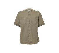Relaxed Fit: Kurzarmhemd mit Stehkragen aus Leinenmix M olive 2166716.7880.M