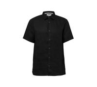 Regular Fit: Leichtes Kurzarmhemd aus 100% Leinen XL schwarz 2165421.9999.XL