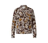 s.Oliver RED LABEL Relaxed Fit Langarmbluse aus Baumwoll-Mix in Dunkelbraun, Größe 34