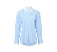 Popeline-Bluse im Relaxed Fit mit Manschetten-Detail 46 blau|weiß 2168778.51G1.46