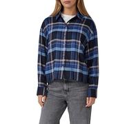 Hemdbluse im Relaxed Fit mit Raffung am Rücken 42 blau|mehrfarbig 2170018.59N0.42