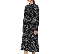 s.Oliver Hemdblusenkleid aus Jersey mit Bindegürtel und Herz-Print