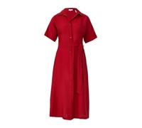 Hemdblusenkleid aus Viskosemix mit Eingrifftaschen 48 rot 2165773.3533.48