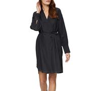 Hemdblusenkleid aus Viskosemix mit Strukturmuster 38 blau 2154678.5959.38