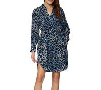 Hemdblusenkleid aus Viskosemix mit Strukturmuster 42 blau 2154678.5959.42