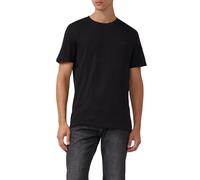 s.Oliver Herren T-Shirt 2057430 Regular Fit Bio-Baumwolle mit Logo Schwarz XL
