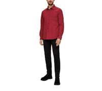 s.Oliver Herren 2137934 Hemd Langarm mit Minimal AOP, 31A1 rot, 3XL