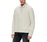 s.Oliver Herren 2138521 Langarmshirt mit Polo Kragen, 0330 creme, L