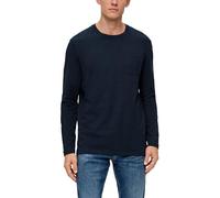 s.Oliver Herren 2138668 Langarmshirt mit Flammgarnstruktur, 5978 blau, XXL