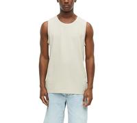 Tanktop S.OLIVER, Herren, Gr. XXL, beige, Single Jersey, Obermaterial: 60% Baumwolle, 40% Polyester, unifarben, normal hüftbedeckend, Rundhals, Tops Tanktop, Sommertop in feiner Streifen-Optik (920807