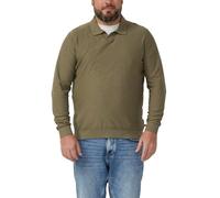 Baumwoll-Strickpolo mit Flammgarnstruktur 4XL olive 2179492.7853.4XL