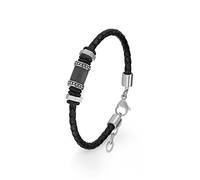 s.Oliver Herren-Armband 20+2 cm Beads Edelstahl Leder 22 cm - 2015068