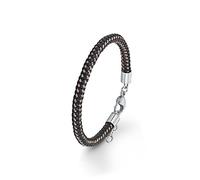 s.Oliver Herren-Armband lackiert Edelstahl Leder 22 cm - 566759