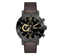 s.Oliver Herren-Armbanduhr Analog Quarz Leder SO-3096-LC