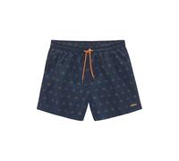 s.Oliver Herren Badeshorts mit modischem Wellenprint in Navy