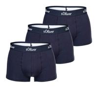 s.Oliver Herren Boxershorts, 3er Pack - Trunks, Hipsters, Baumwoll-Stretch Marine M
