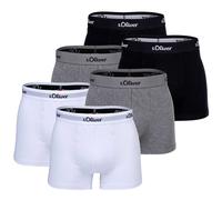 S OLIVER s.Oliver Herren Boxershorts, 6er Pack - Boxerbrief, Baumwoll-Stretch (TB_JH-34B_LS-6P) L Grau/Schwarz/Weiß