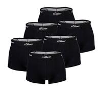 s.Oliver Herren Boxershorts, 6er Pack - Trunks, Hipsters, Baumwoll-Stretch Schwarz M
