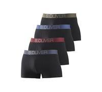 s.Oliver Herren Bodywear (4 Stück), mit kontrastfarbenem Webbund taubenblau / rauchgrau / oliv / bordeaux / schwarz, Größe M, 3679022 Taubenblau / Rauchgrau / Oliv / Bordeaux / Schwarz M
