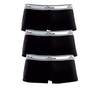 Hipster S.OLIVER, Herren, Gr. XL, 3 Stk., schwarz, Jersey, Obermaterial: 92% Baumwolle, 8% Elasthan (LYCRA), unifarben, körpernah, Unterhosen Hipster, knapp sitzende schöne Retro Pants aus Baumwollmis
