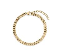 s.Oliver Herren Bracelet - Armband aus mattiertem Edelstahl - IP gold - Panzerkette verstellbar bis 22 cm - wasserfest & hautfreundlich