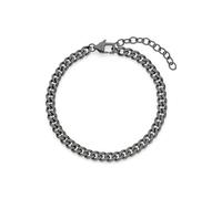 s.Oliver Herren Bracelet - Armband aus mattiertem Edelstahl - IP Gun - Panzerkette verstellbar bis 22 cm - wasserfest & hautfreundlich