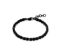 s.Oliver Herren Bracelet - Armband aus mattiertem Edelstahl - IP Schwarz - Verstellbar bis 22 cm - wasserfest & hautfreundlich